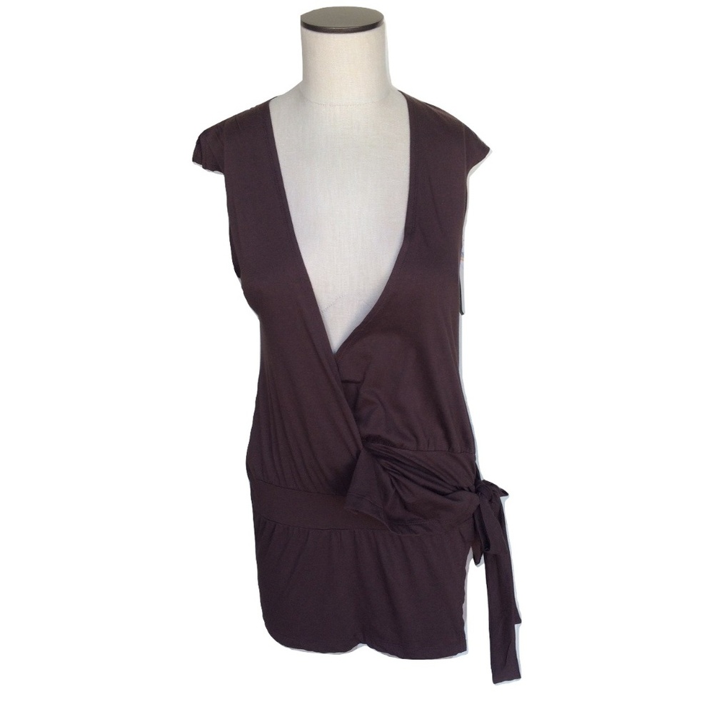NWT Size Small Currants Brown Tie Waist Tunic Top